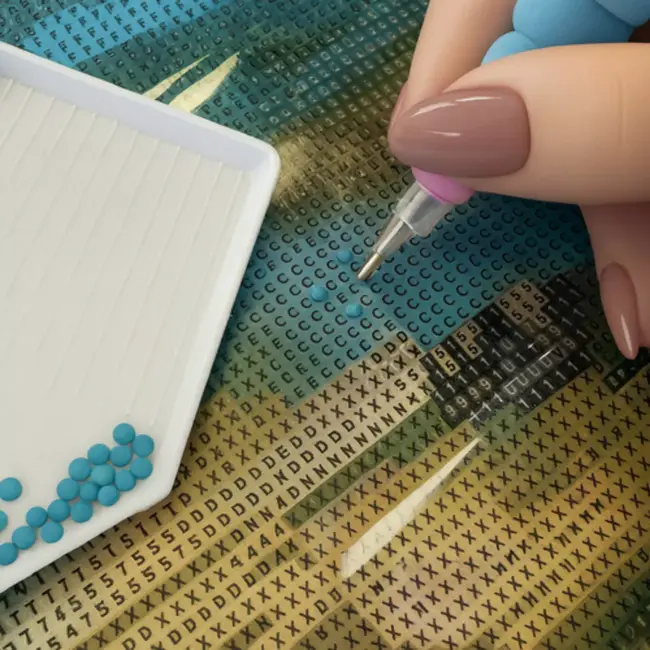 Maaleo Diamond painting strandlandschap 40 × 30 cm compleet doe-het-zelf pakket met accessoires