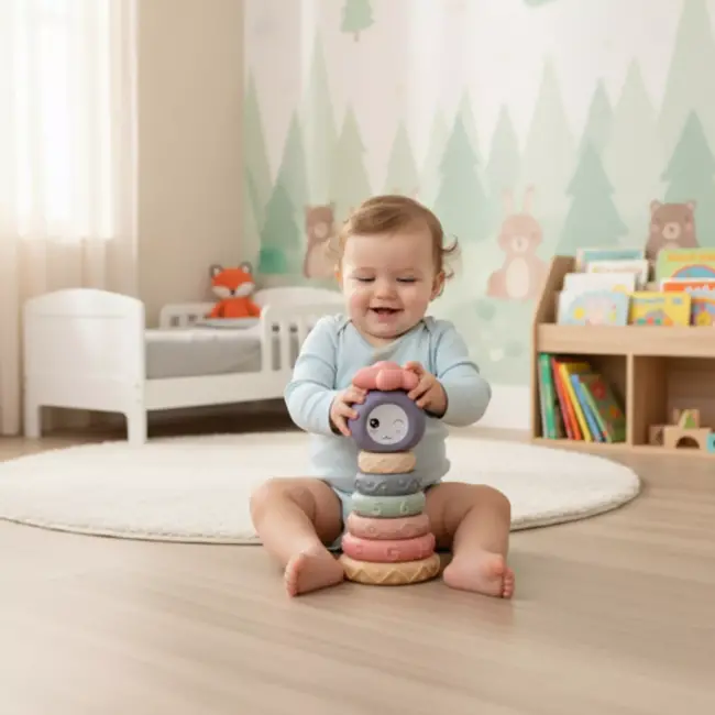 Ruhhy Zachte sensorische blokken 8-delig voor baby’s vanaf 6 maanden – kleurrijk educatief speelgoed