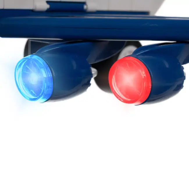 Kruzzel politie vliegtuig speelgoed – opvouwbare parkeergarage met 4 politieauto’s en accessoires