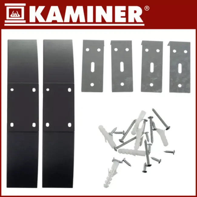 Kaminer Zelva elektrische glaspaneelradiator zwart 2500W met WiFi app bediening en afstandsbediening