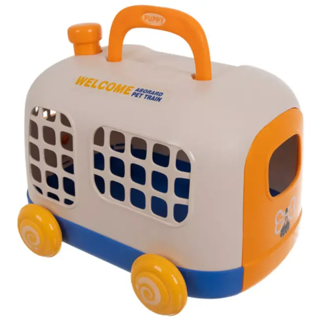 Ruhhy Kinder dierenarts set met pluchen hond en accessoires in draagtas