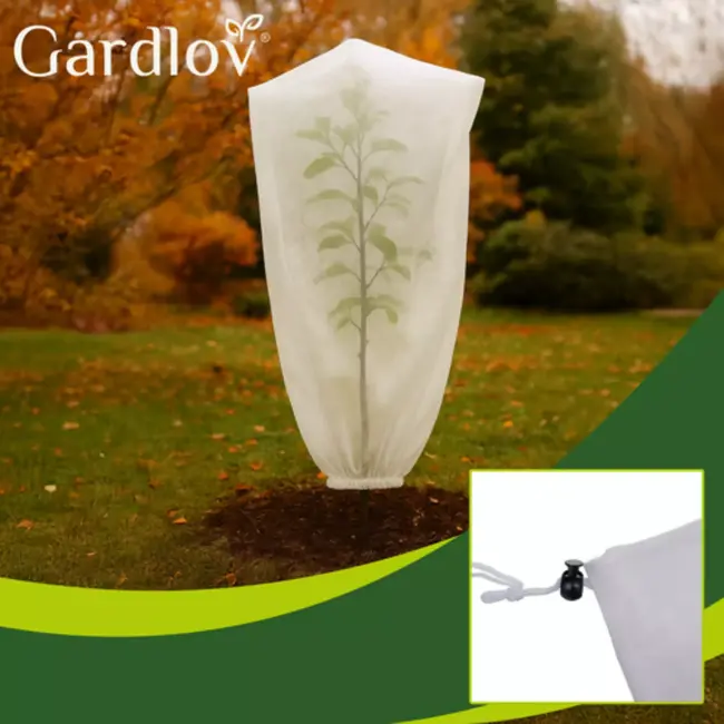 Gardlov Plantenhoes 160 × 100 cm ademend winterbescherming met aantrekkoord