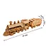 Kruzzel 3D puzzel stoomlocomotief met tender – houten modelbouwset 282-delig vanaf 12 jaar