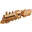 Kruzzel 3D puzzel stoomlocomotief met tender – houten modelbouwset 282-delig vanaf 12 jaar