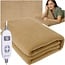 Ruhhy Elektrische deken 180x130 cm beige fleece met digitaal display timer en meerdere warmtestanden