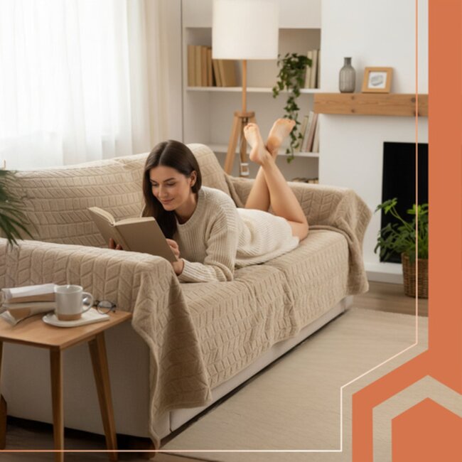 Ruhhy Elektrische deken 180x130 cm beige fleece met digitaal display timer en meerdere warmtestanden