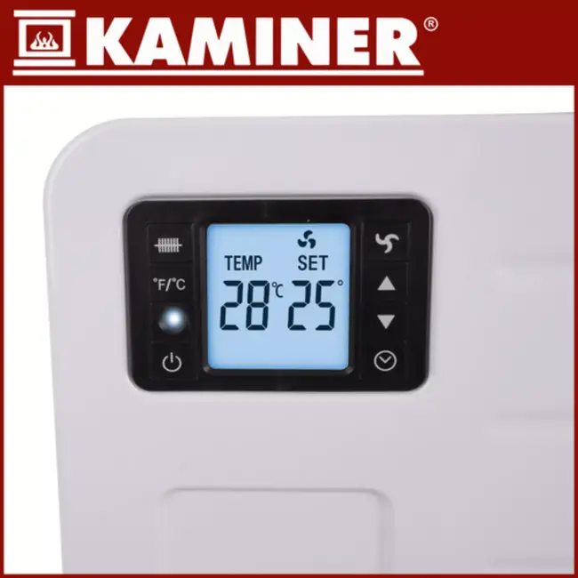 Kaminer Ziflo elektrische radiator wit 2300W met WiFi-app en afstandsbediening