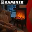 Kaminer Embego elektrische kachel 2000W met realistisch vlameffect en afstandsbediening