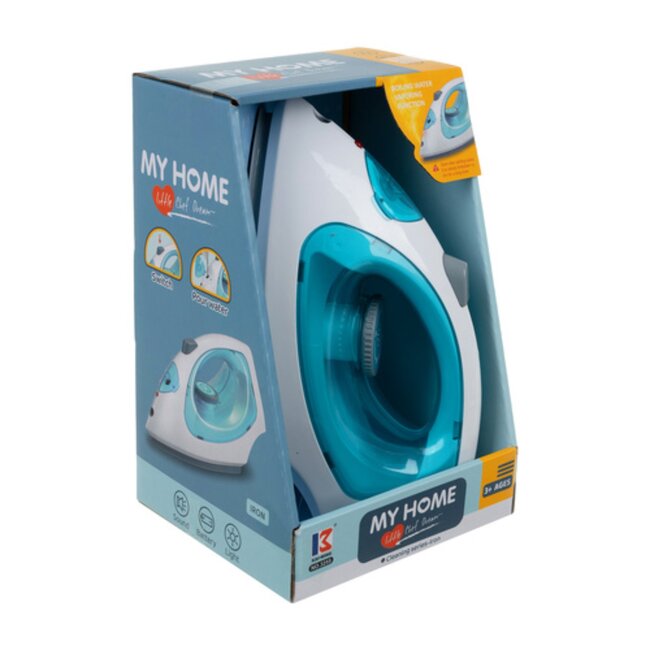 Ruhhy  Speelgoed strijkijzer voor kinderen realistisch en veilig rollenspel speelgoed met draaiknop en waterreservoir