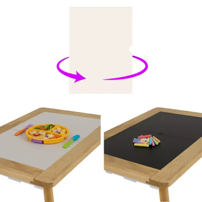 Kruzzel houten sensorische tafel met stoel – Montessori zand- en watertafel XL voor kinderen vanaf 3 jaar