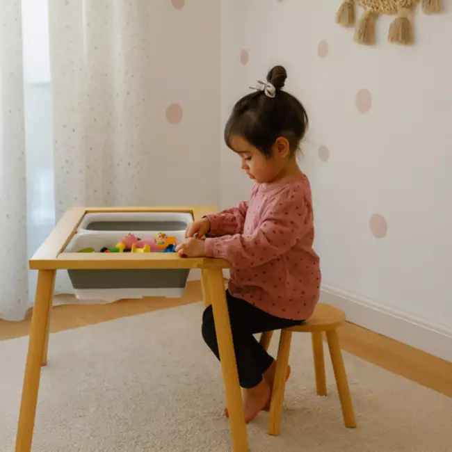 Kruzzel houten sensorische tafel met stoel – Montessori zand- en watertafel XL voor kinderen vanaf 3 jaar