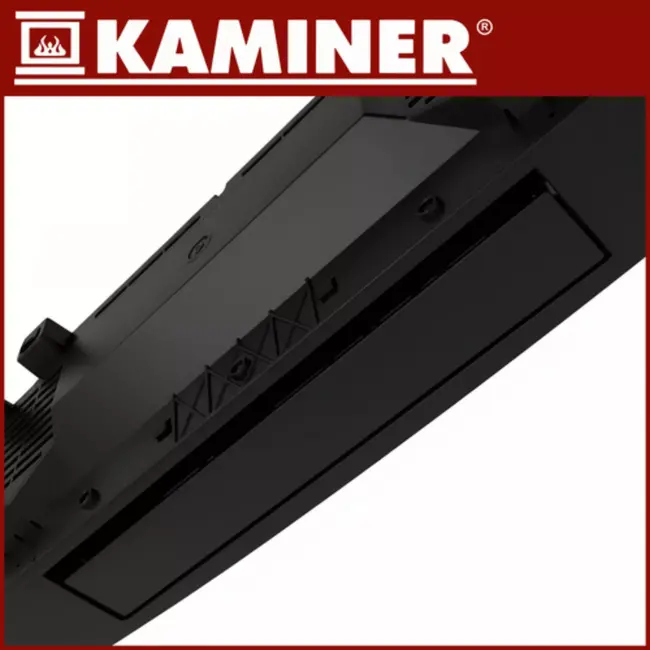 Kaminer Airo luchtgordijnkachel zwart 2000W – keramische wandkachel met WiFi en afstandsbediening