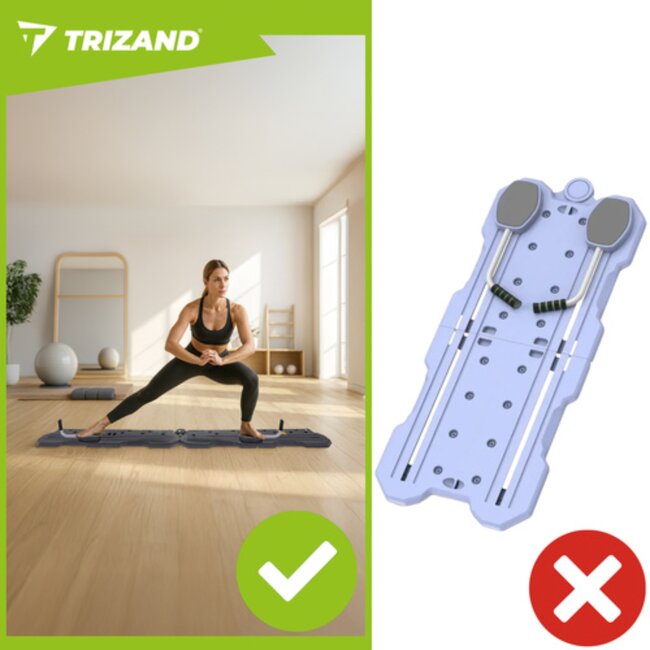 Trizand Pilates bord met teller – multifunctioneel fitnessapparaat voor thuis en onderweg