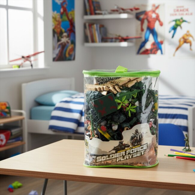 Ruhhy Militaire speelset 300-delig – legerbasis met soldaten, voertuigen en accessoires voor kinderen