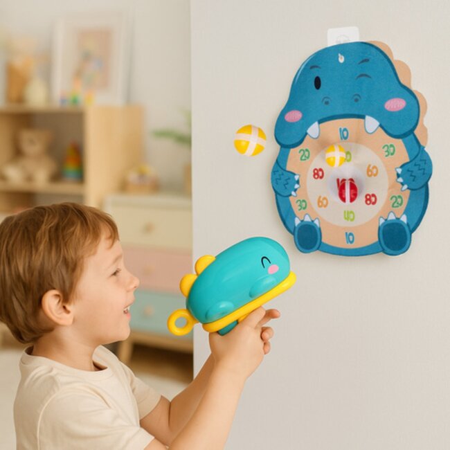 Ruhhy  Shooting Dinosaur arcade spel – kindvriendelijk schietspel met ballen en doelbord