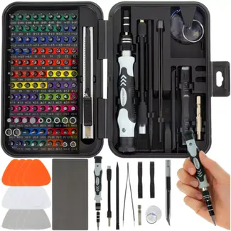 Bigstren 133-delige precisie gereedschapset met 108 CRV bits, magnetisch matje en flexibele verlenging voor elektronica en horloges