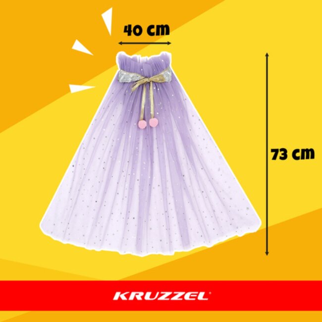 Kruzzel Prinsessen verkleedset met cape, tutu, kroon en toverstaf – 7-delig kostuum voor kinderen