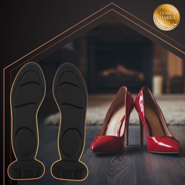 Ruhhy Zwarte inlegzolen voor hoge hakken – comfortabele zooltjes met demping en antislip, op maat te knippen