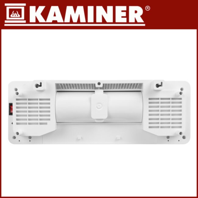 Kaminer Witte elektrische wandverwarming met LED-display, afstandsbediening en app – compacte energiezuinige muurverwarming