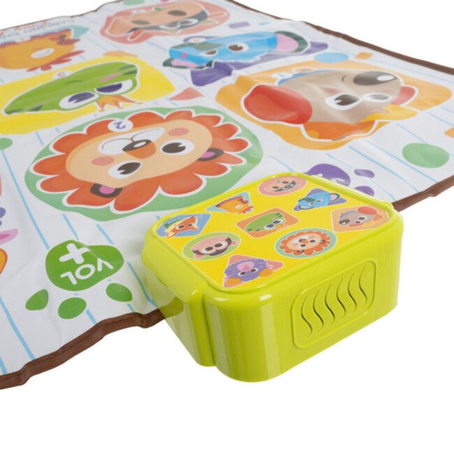 Kruzzel Interactieve dansmat 82 x 65 cm met muziek en dieren – educatieve speelmat voor peuters en kleuters