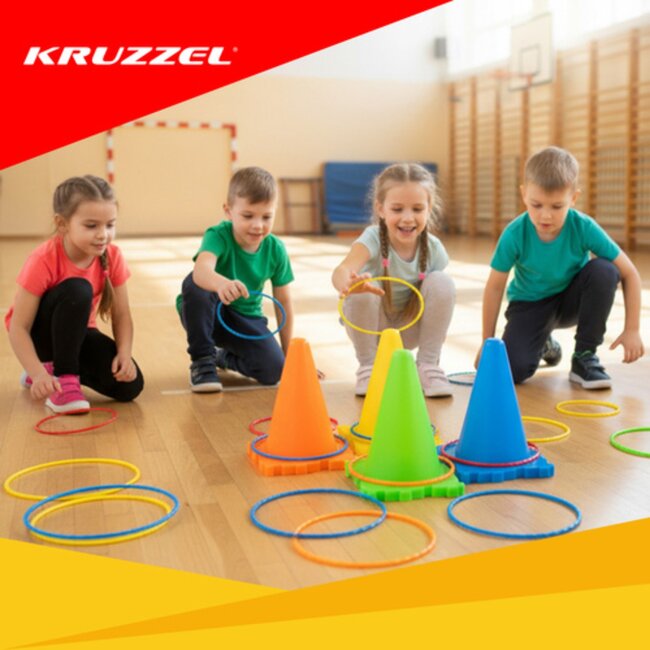 Kruzzel Werpspel voor kinderen – kleurrijke set met pionnen, ringen, ballen en zakjes voor binnen en buiten