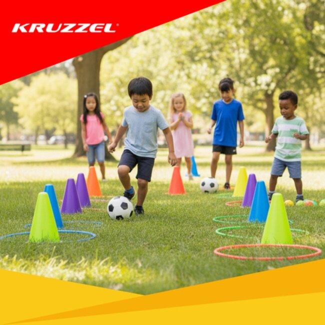 Kruzzel Werpspel voor kinderen – kleurrijke set met pionnen, ringen, ballen en zakjes voor binnen en buiten