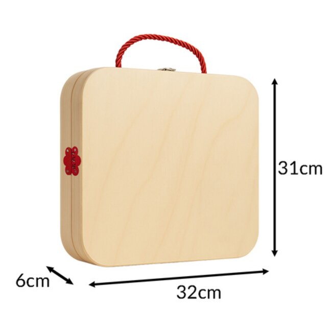 Kruzzel Houten gereedschapskist voor kinderen – bouwset met gereedschap, schroeven en dierenfiguren