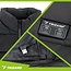Trizand USB verwarmd vest XL zwart – unisex elektrisch warmtevest met instelbare warmtezones voor buiten en dagelijks gebruik