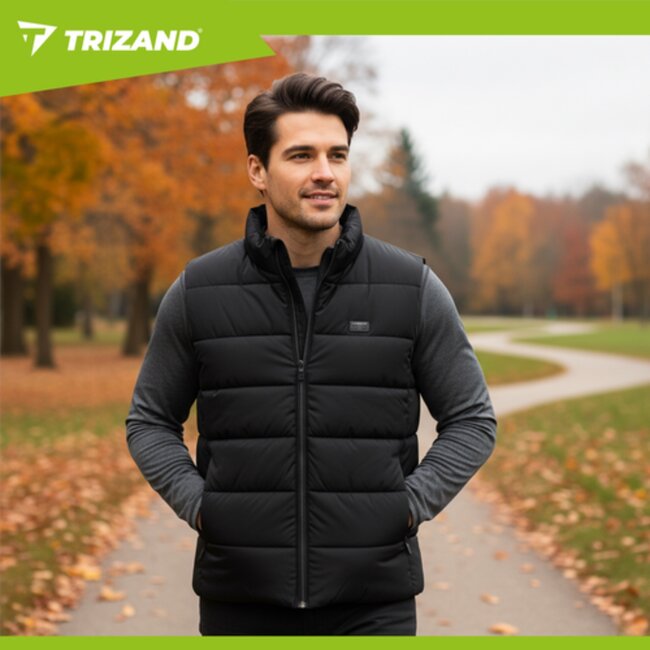 Ruhhy USB verwarmd vest XL zwart – unisex elektrisch warmtevest met instelbare warmtezones voor buiten en dagelijks gebruik