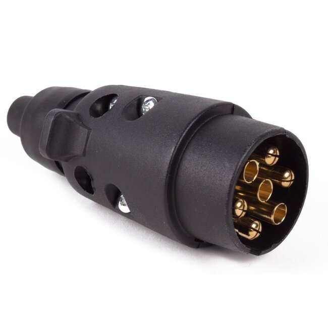 Benson 7-polige trailerstekker - kunststof - eenvoudig te installeren - duurzaam - 12 volt