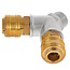 Tvardy Messing luchtsplitter 1/2 inch buitendraad met twee snelkoppelingen voor pneumatische systemen