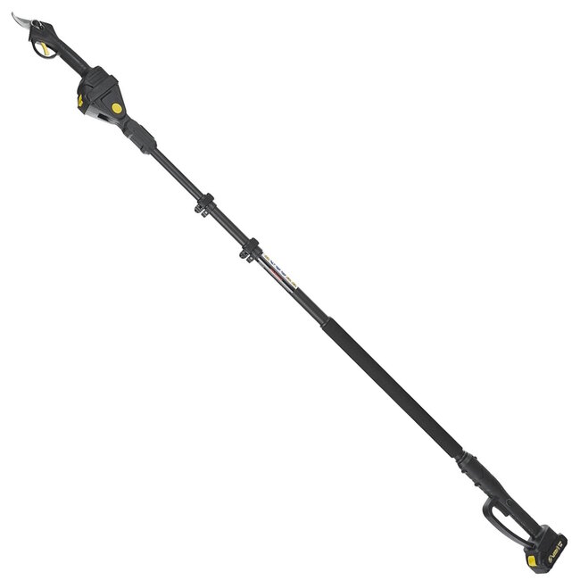 John Gardener 21V snoeischaar op accu met telescopische steel 1,65–2,5 m en 2x2.0Ah batterijen voor takken tot 30 mm