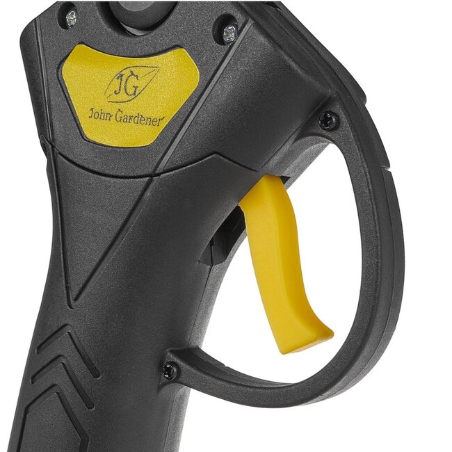 John Gardener 21V snoeischaar op accu met telescopische steel 1,65–2,5 m en 2x2.0Ah batterijen voor takken tot 30 mm