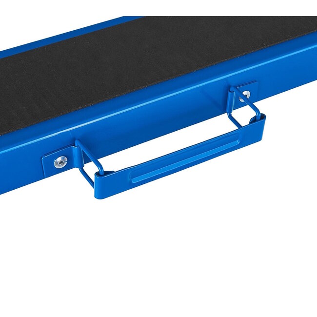 GEKO Set van 2 opklapbare zaagbokken van staal met antislip werkvlak voor werkplaats en bouw