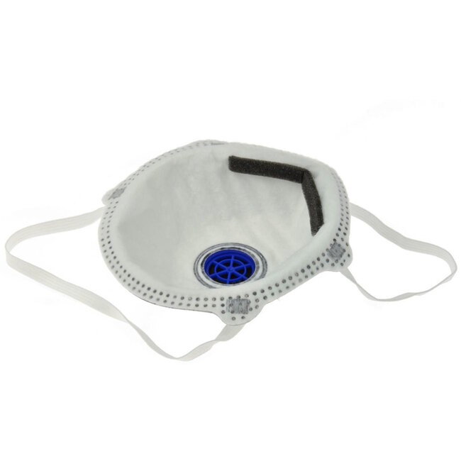 GEKO FFP2 stofmasker met actief koolfilter en ventiel voor bescherming tegen stof en geuren - set van 15