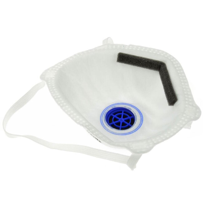 GEKO FFP1 stofmasker met ventiel voor bescherming tegen lichte stofdeeltjes - set van 15