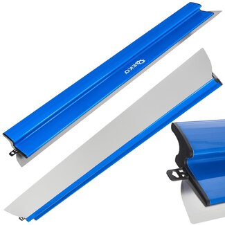 GEKO Afwerkspatel 100 cm met ergonomische handgreep en vervangbaar 0,3 mm blad voor gladde afwerking