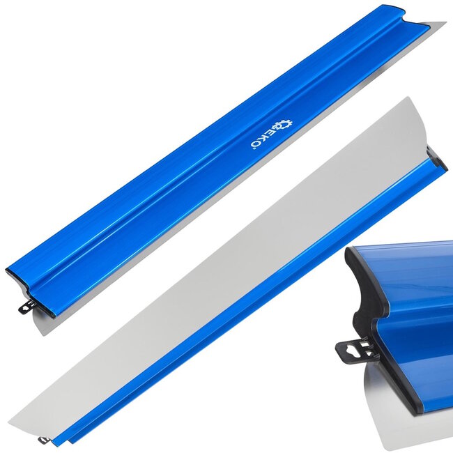 GEKO Afwerkspatel 100 cm met ergonomische handgreep en vervangbaar 0,3 mm blad voor gladde afwerking