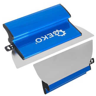 GEKO Afwerkspatel 25 cm met ergonomische handgreep en vervangbaar 0,3 mm blad voor nauwkeurig afwerken