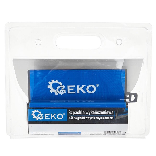 GEKO Afwerkspatel 25 cm met ergonomische handgreep en vervangbaar 0,3 mm blad voor nauwkeurig afwerken