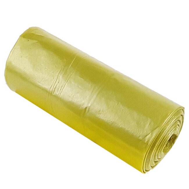 GEKO Zeer sterke gele afvalzakken 120L voor plastic en metaal – rol van 10 stuks