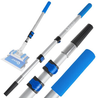 GEKO Aluminium telescopische steel 0,6–1,2 m met antislip handgreep voor schilder- en afwerkwerkzaamheden