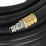 GEKO Rubberen luchtslang 20 m 10x17 mm met 1/4 inch snelkoppelingen – flexibel en oliebestendig