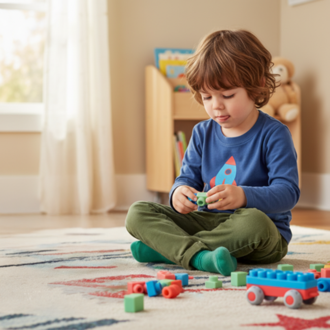 Ruhhy Zachte rubberen sensorische bouwblokken 30 stuks – veilig, educatief speelgoed voor peuters