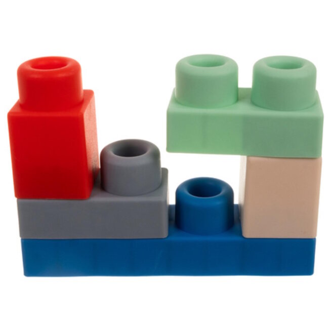 Ruhhy Zachte rubberen sensorische bouwblokken 30 stuks – veilig, educatief speelgoed voor peuters