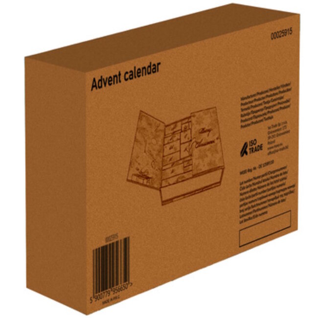 Ruhhy Luxe adventskalender voor mannen – 24 verrassingen in decoratieve doos met satijnen lint