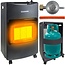 KAMINER Elektrische gaskachel 4200 W – 3 standen, piezo-ontsteking, veiligheidsfunctie en transportwielen