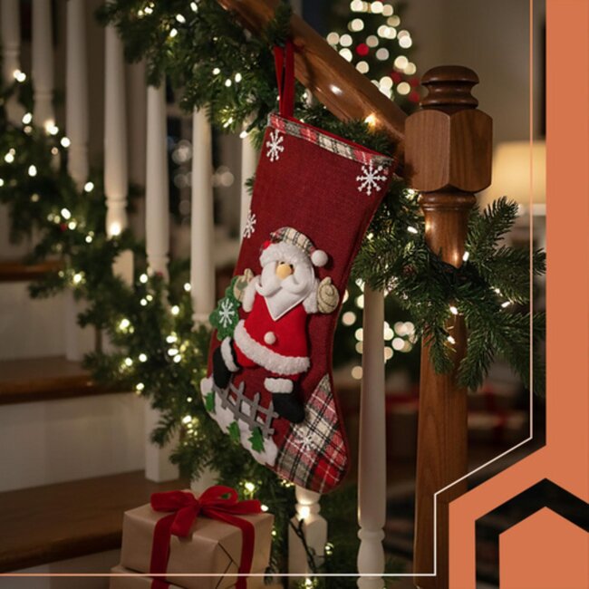 Ruhhy kerstsokken set 4 stuks – decoratieve sokken met kerstman, rendier en sneeuwpop