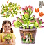 Ruhhy Creatieve bloemen bouwblokken 172 stuks – educatieve en kleurrijke 3D bouwset voor kinderen