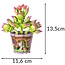 Ruhhy Creatieve bloemen bouwblokken 172 stuks – educatieve en kleurrijke 3D bouwset voor kinderen